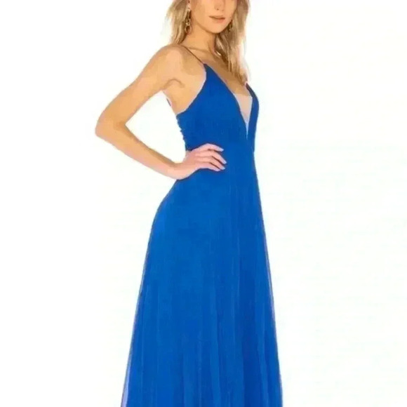 NWT Jill Stuart Formal Pleated Chiffon Gown - Picture 2 of 7